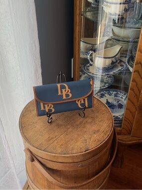 Dooney & Bourke Denim Blue Monogram Wallet